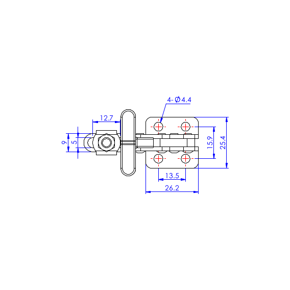 Dociskacz pionowy   68 kg - STAL CYNKOWANA