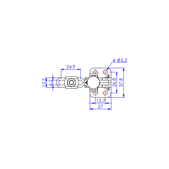 Dociskacz pionowy 150 kg - STAL NIERDZEWNA