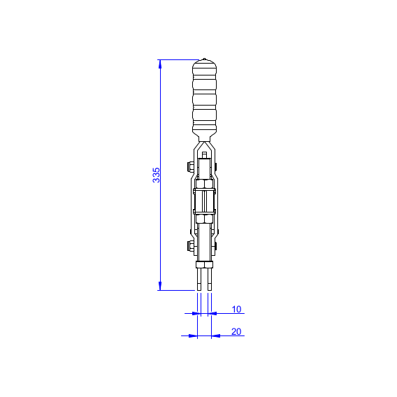 Dociskacz pionowy 550 kg - STAL CYNKOWANA