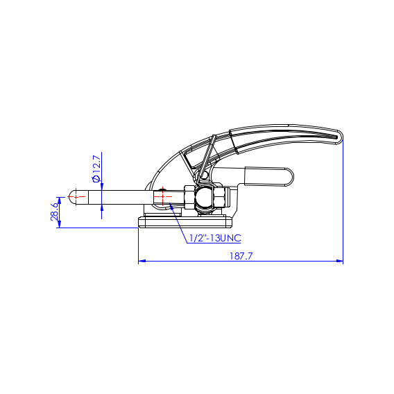 Zapięcia z blokadą 3400 kg - STAL NIERDZEWNA