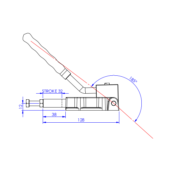 Dociskacz suwakowy  600 kg