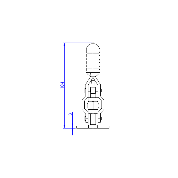 Dociskacz pionowy  91 kg - STAL NIERDZEWNA