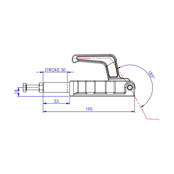 Dociskacz suwakowy 1200 kg