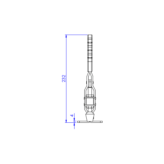 Dociskacz pionowy 360 kg - STAL CYNKOWANA