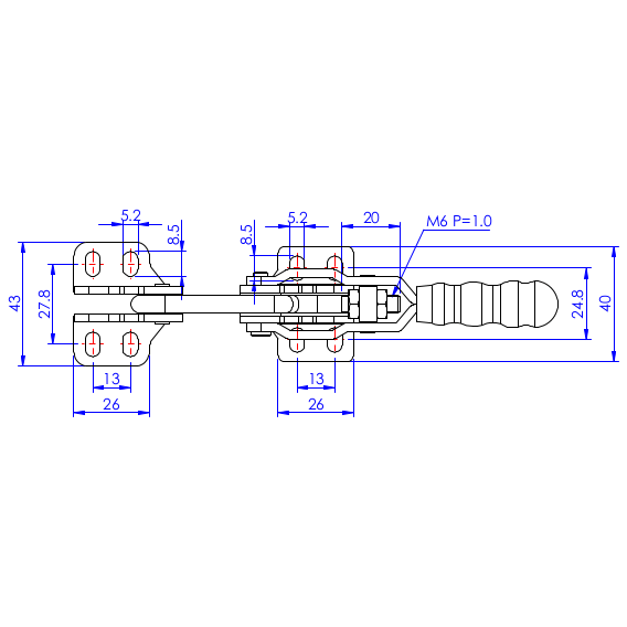 Zapięcia hakowe 200 kg - STAL CYNKOWANA