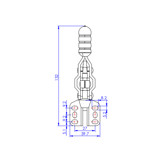 Dociskacz pionowy  91 kg -  STAL CYNKOWANA