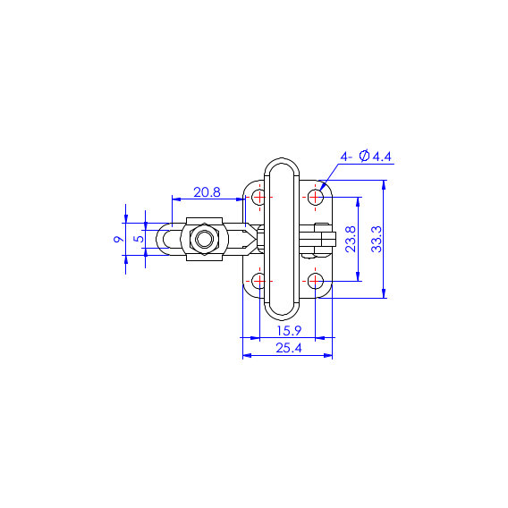 Dociskacz pionowy   50 kg - STAL CYNKOWANA