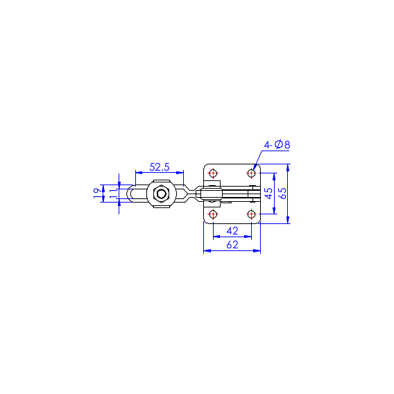 Dociskacz pionowy 360 kg - STAL CYNKOWANA