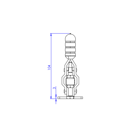 Dociskacz pionowy  91 kg - STAL NIERDZEWNA