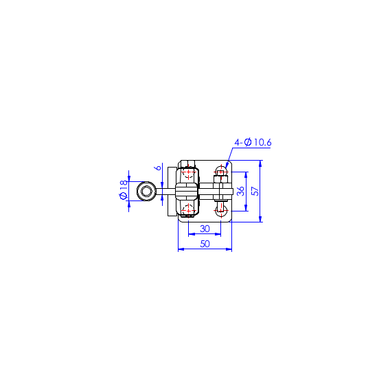 Dociskacz pionowy 400 kg - STAL CYNKOWANA