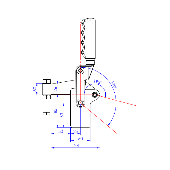 Dociskacz do dużych obciążeń 1200 kg