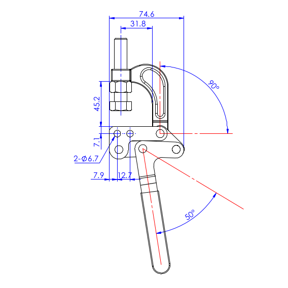 Zaciski 340 kg - STAL NIERDZEWNA