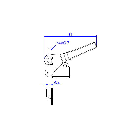 Zapięcia pionowe 225 kg STAL NIERDZEWNA