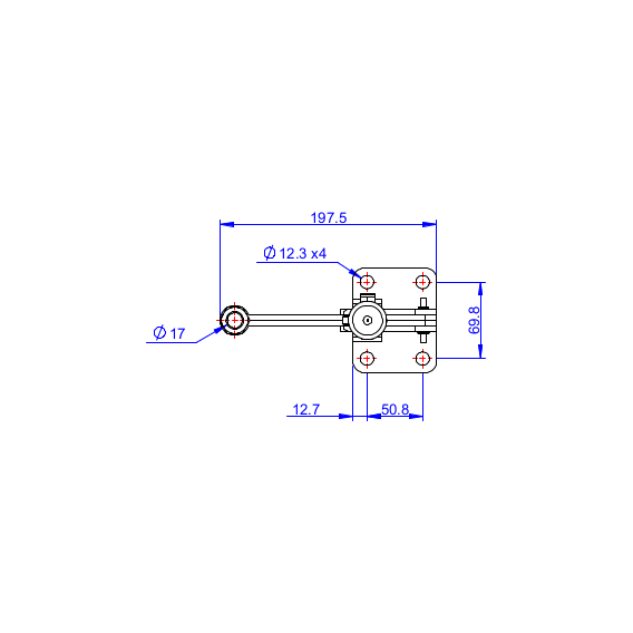 Dociskacz pionowy 550 kg - STAL CYNKOWANA