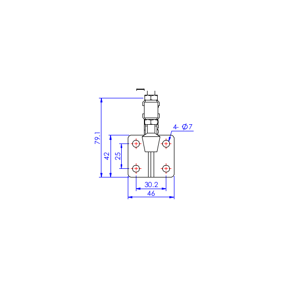 Dociskacz poziomy 227 kg - STAL CYNKOWANA