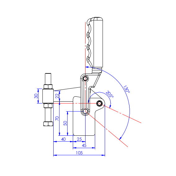 Dociskacz do dużych obciążeń  700 kg