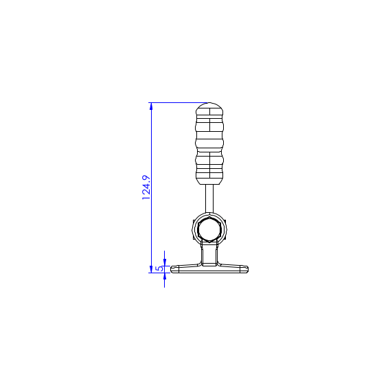 Dociskacz suwakowy  386 kg - STAL CYNKOWANA