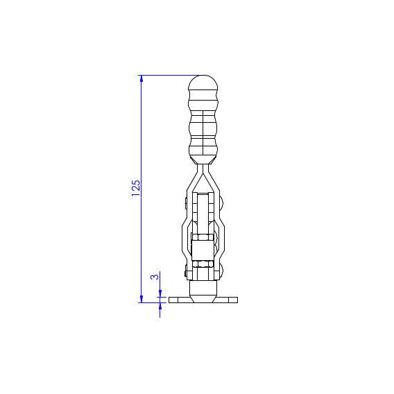 Dociskacz pionowy 150 kg - STAL CYNKOWANA