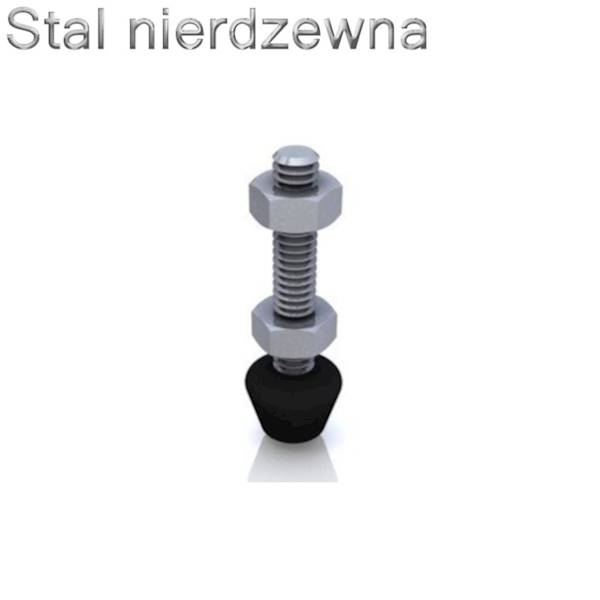 Stopka dociskowa - wulkanizowana M5x42 - STAL NIERDZEWNA