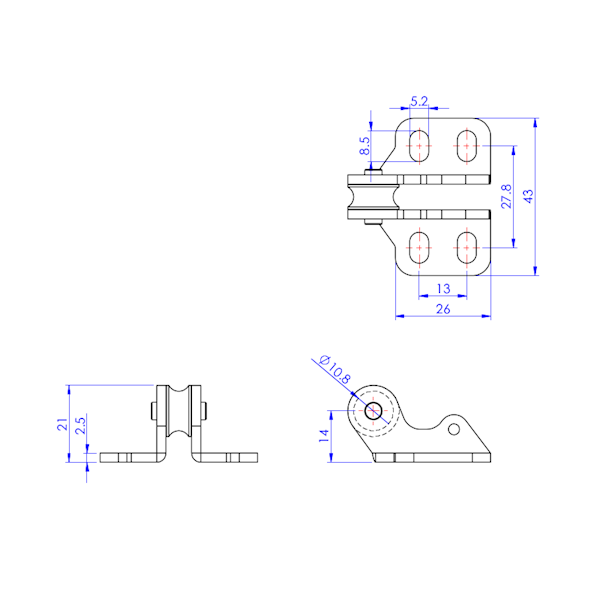 Zaczep zapięcia hakowego - STAL NIERDZEWNA