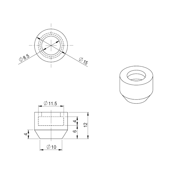 Antystatyczna nakładka neoprenowa M6