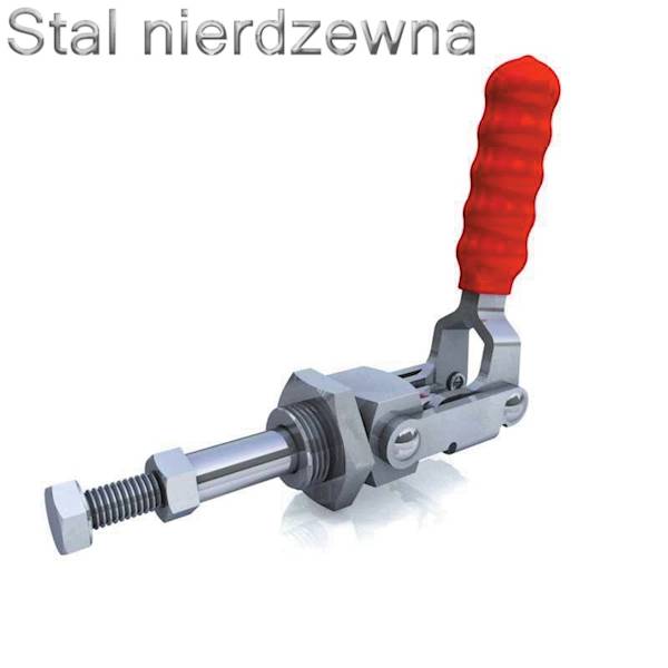 Dociskacz suwakowy  136 kg - STAL NIERDZEWNA DODATKOWO PRZECIWNAKRĘTKA M20X1,5, NAKŁADKA NC-08