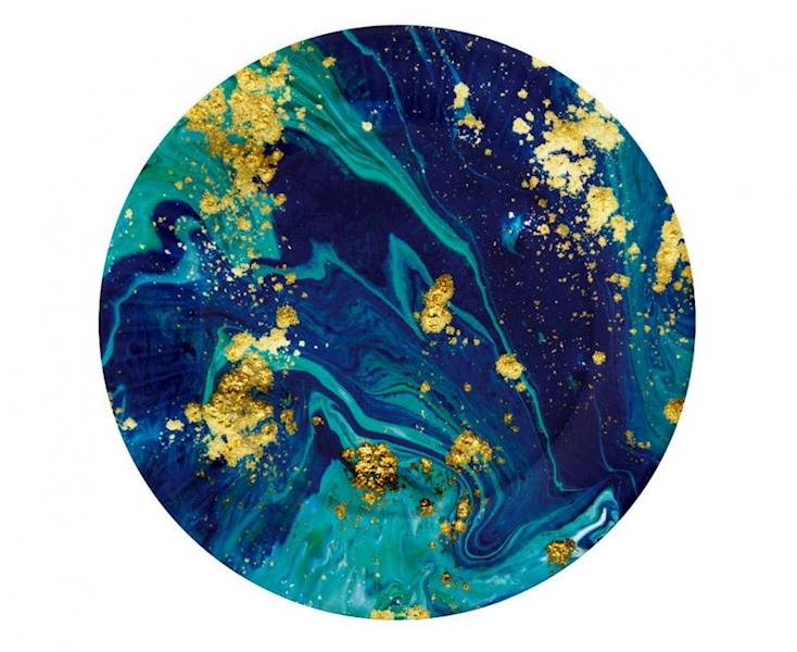 Talerzyki papierowe Midnight Blue 18cm 6szt