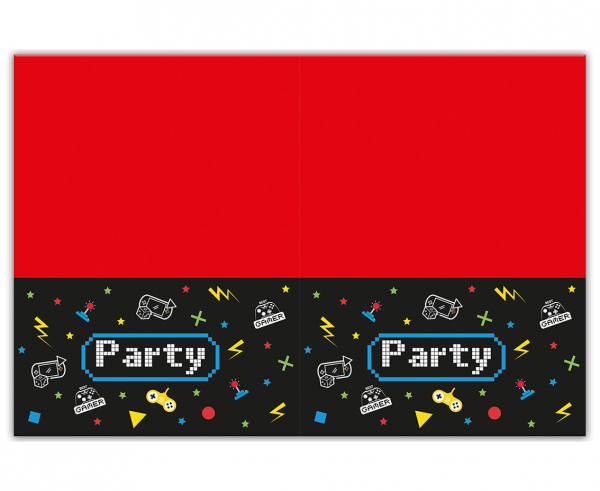 Obrus gaming Party czarny- czerwony 120x180cm