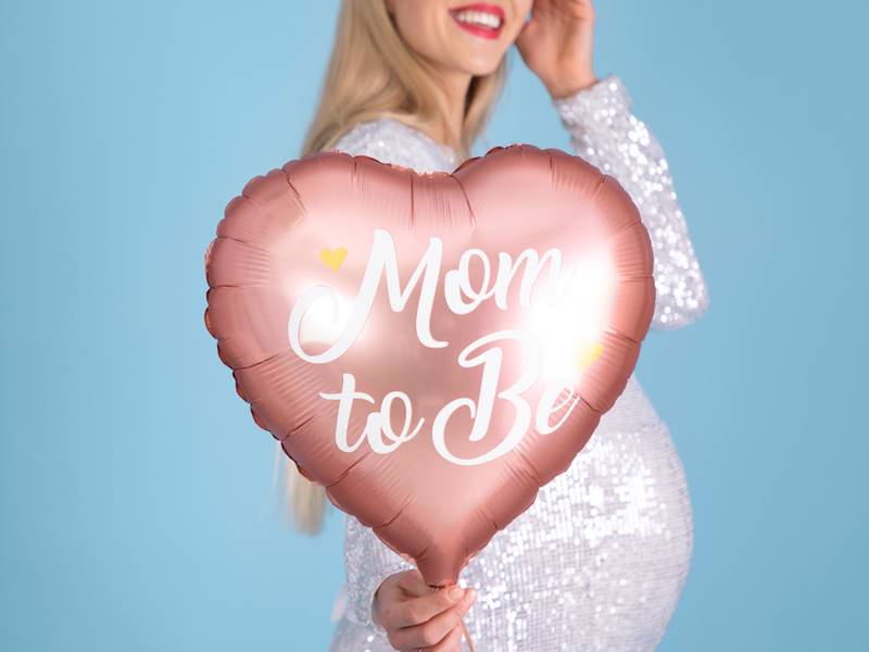 Balon foliowy różowy serce Mom to Be 35cm FB92-081