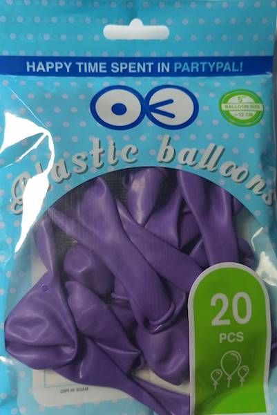 Balony mini lateksowe 5" fioletowe 20 szt do girland i pudełek 400730