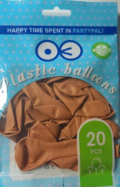 Balony mini lateksowe 5" cieliste 20 szt do girland i pudełek 400729