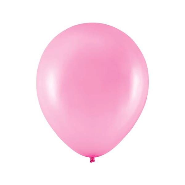 Balony mini lateksowe 5" różowe metaliczne 20 szt do girland i pudełek 400736