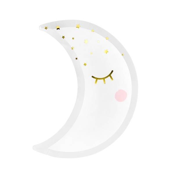 Talerzyki papierowe księżyc Little Star 6 sztuk 24cm TPP37-008