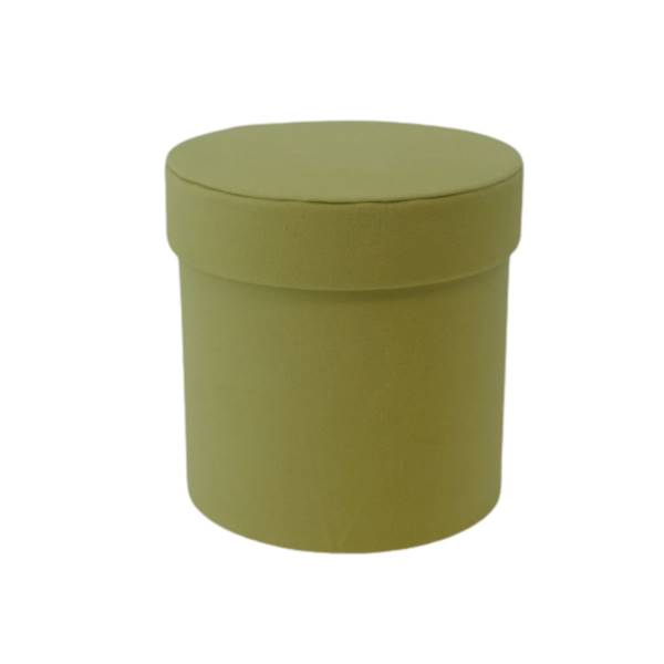 Pudełko flowerbox żółte małe S materiał welur W2187/S 