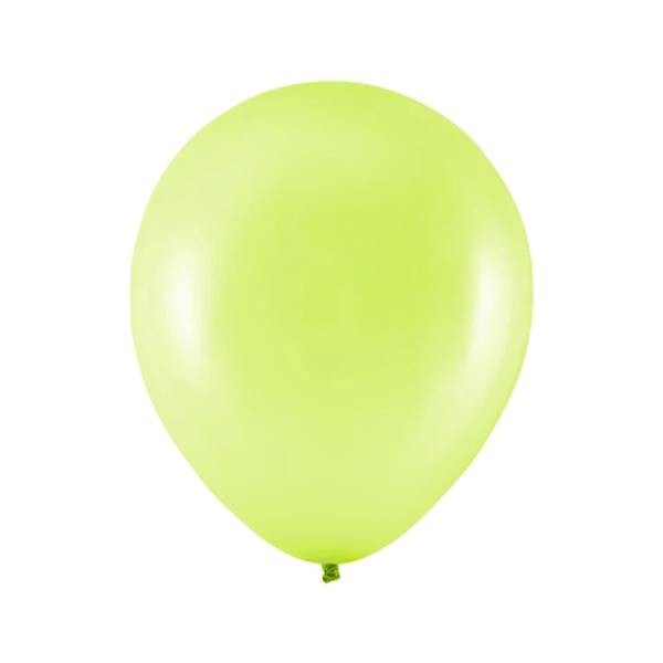 Balony mini lateksowe 5" jasne zielone metaliczne 20 szt do girland i pudełek 400743