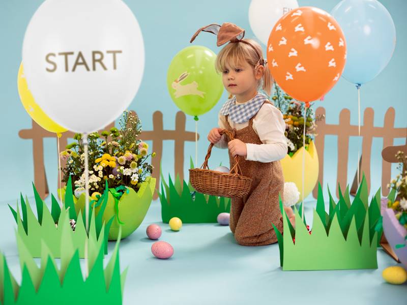 Balony lateksowe Egg hunt Wielkanoc 7szt SB14P-325-000-7