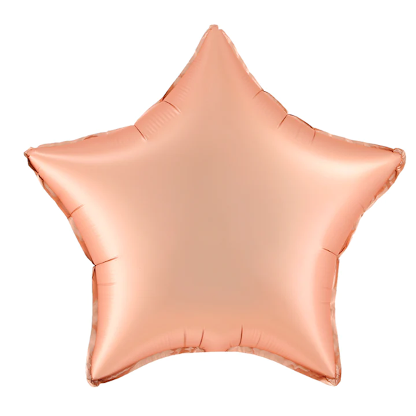 Balon foliowy gwiazdka złoty róż matowa 45cm 460176