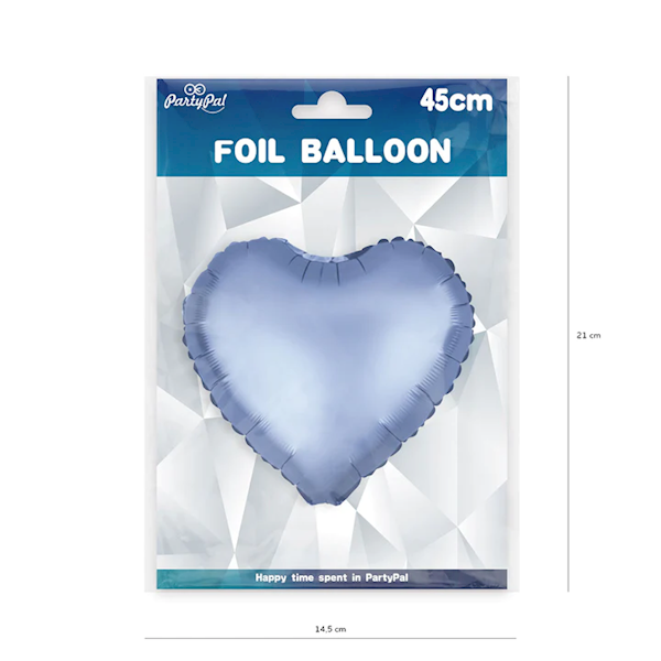 Balon foliowy serce granatowe matowe 45cm 460465