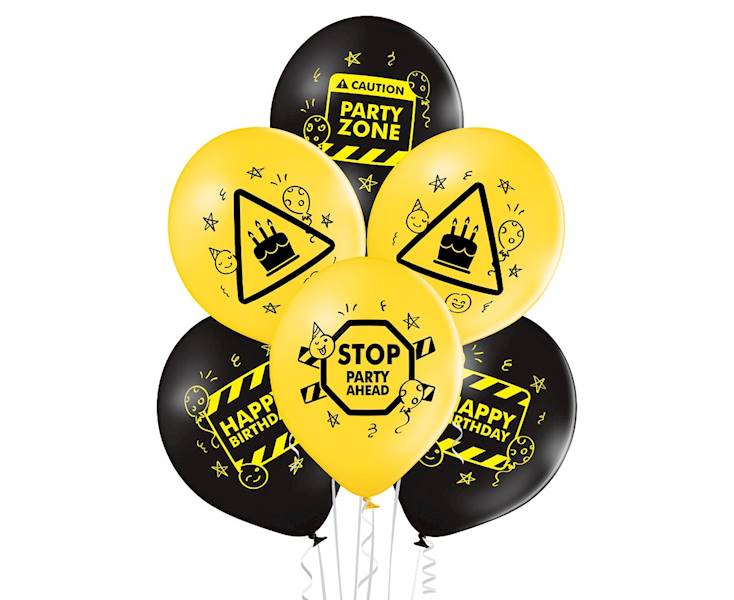 BALON Z NADRUKIEM Party Zone 6szt