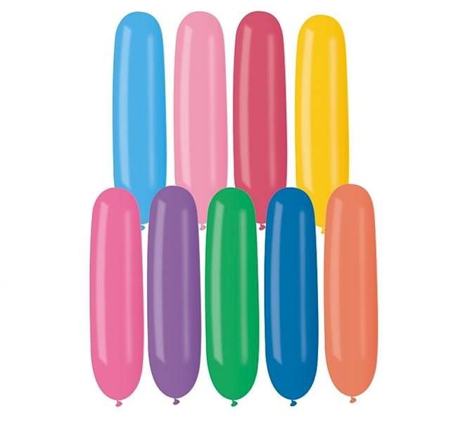 Balony Gemar AD1 rurki włoskie mniejsze  100szt makarony, modeliny 