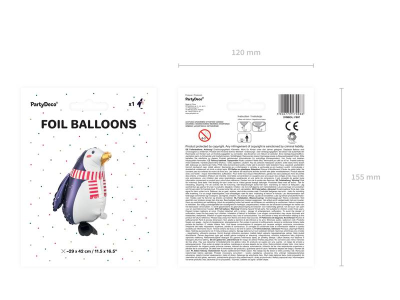 Balon foliowy Pingwin 29x42cm FB97