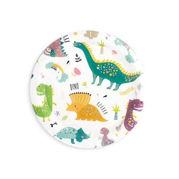Talerzyki papierowe Dinozaury 6szt 18cm szer. 510810