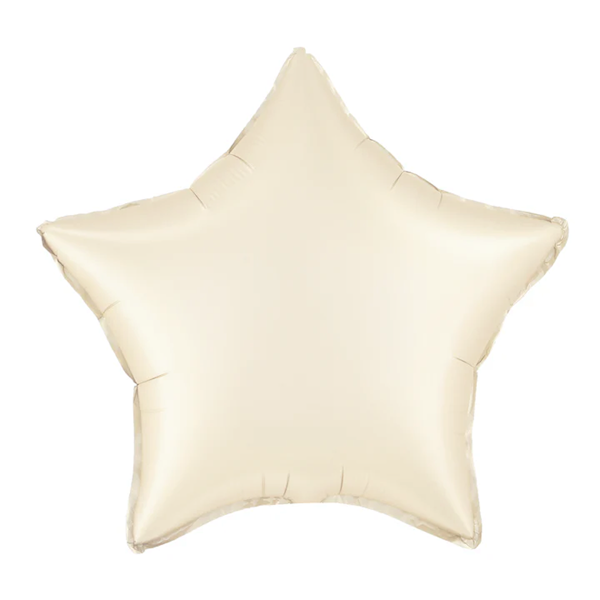 Balon foliowy gwiazdka kremowa mat 45cm 142202