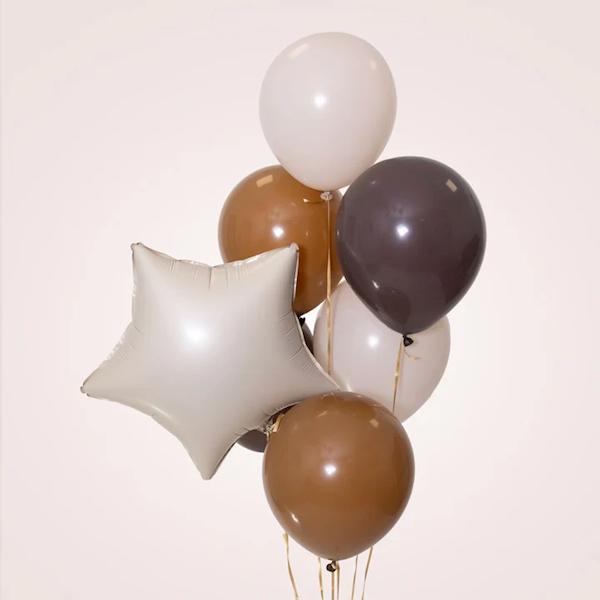 Balon foliowy gwiazdka kremowa mat 45cm 142202