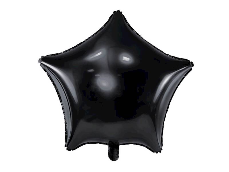 BALON FOLIOWY GWIAZDKA CZARNA 48CM FB3M-010 PARTY DECO 