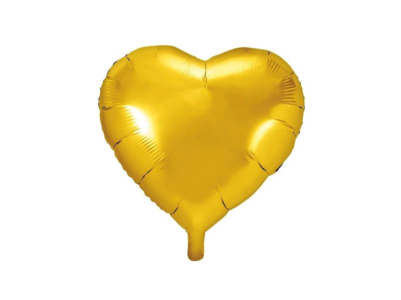 BALON FOLIOWY SERCE ZŁOTE 45CM FB9M-019 PARTY DECO 