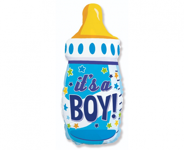 BALON FOLIOWY butelka Its a Boy niebieska FX