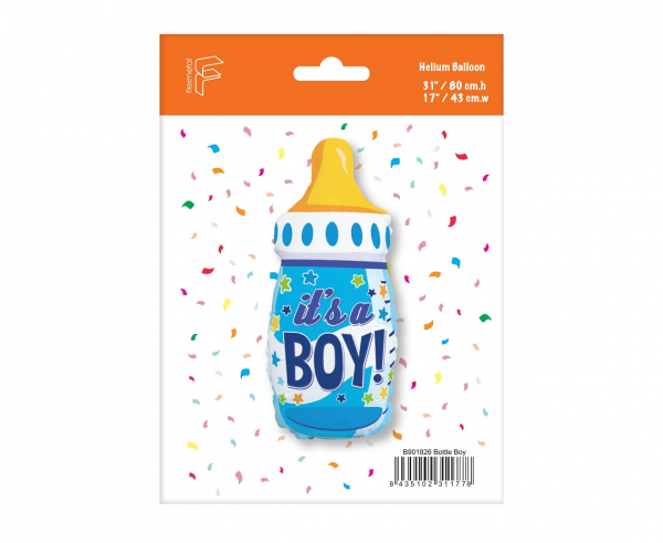 BALON FOLIOWY butelka Its a Boy niebieska FX