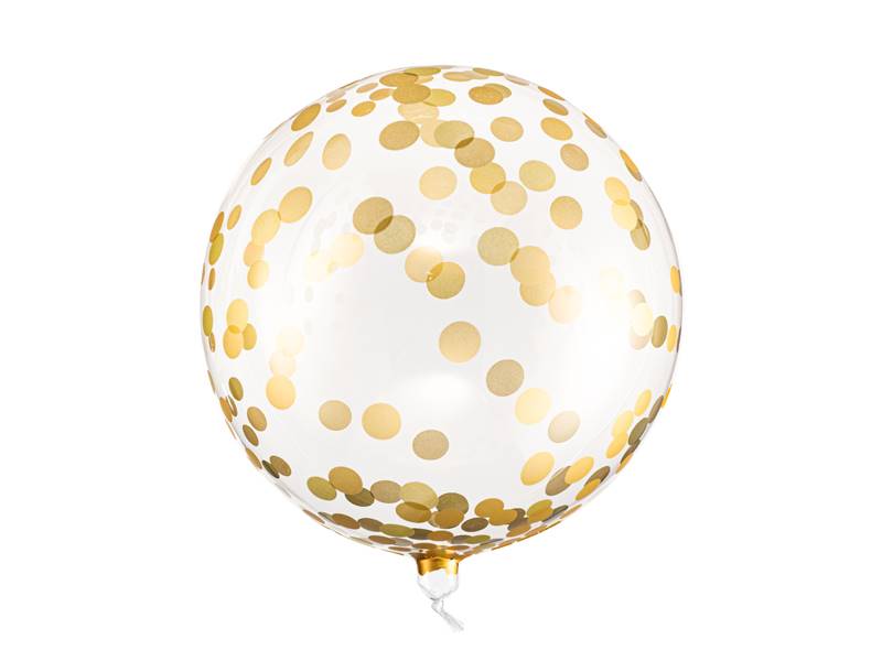 Balon Kula w kropki 40cm złoty ORB16-2-019