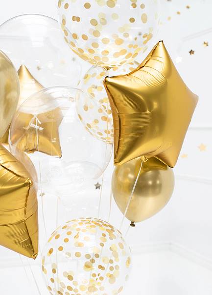 Balon Kula w kropki 40cm złoty ORB16-2-019